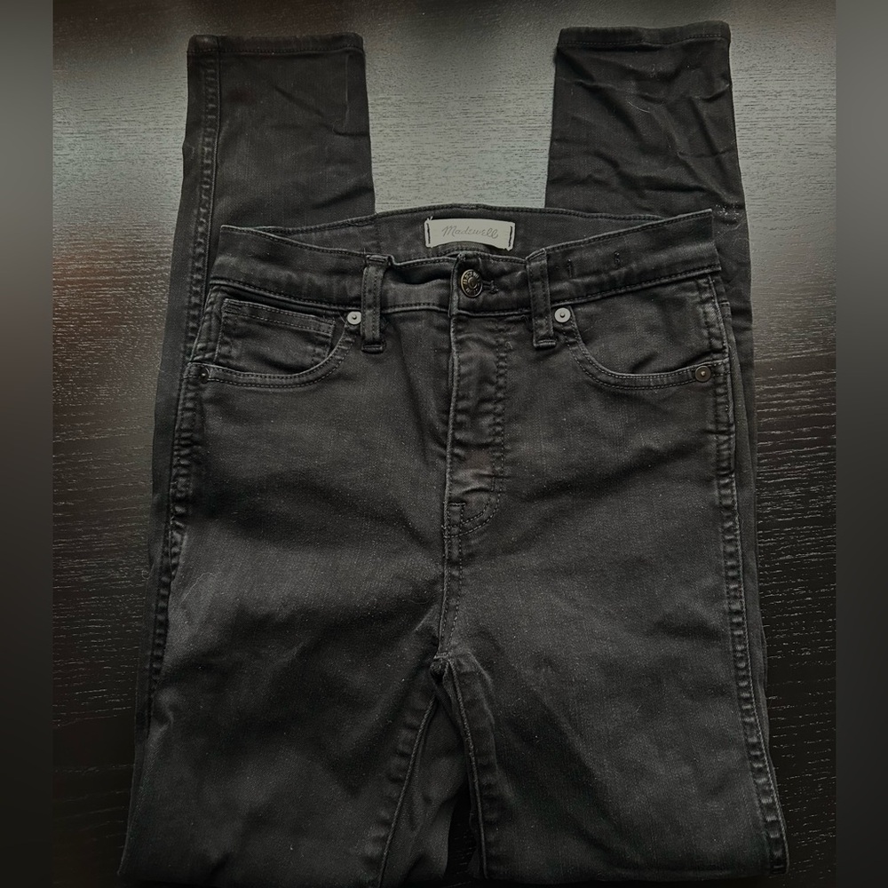 Madewell 10” High-Waist Black Skinny Jeans